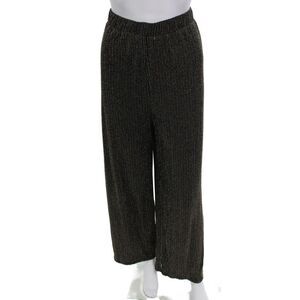 Molo Women Black Striped Pants 90% Polyamide 10% Elastane Size S
